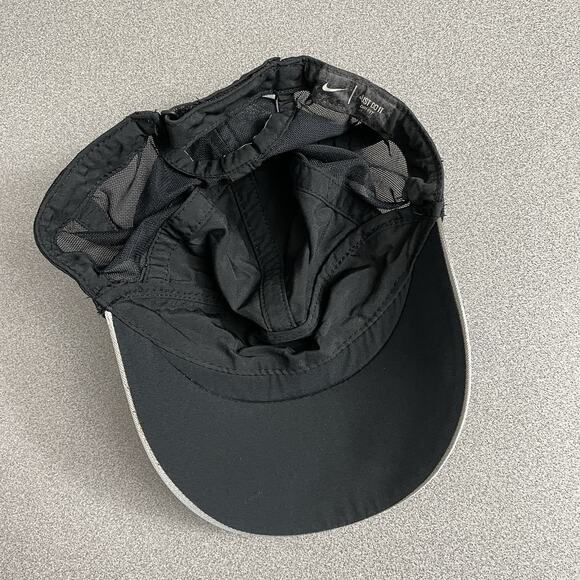 Vtg Nike Tailwind 7 Panel Dri Fit Hat Cap Black Mesh Run Sheer Jog Train Swoosh - Picture 6 of 8